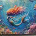 Quorin Mermaid Large Wall Art Sea Ocean Mermaid Pictures Colorful Undersea Wall Decor Canvas Print Painting Artwork for Bathroom Living Room Bedroom 36L x 24W