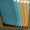 6 Pack Picture Book Bins with Dividers for Classroom, Boho