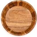 Kimona Fruit Bowl Acacia Wood for Salad & Fruit, Decorative Wooden Bowl For Fruit,Dessert Platter (8" x 8" x 3")