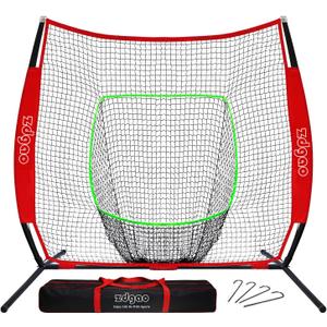 77ft Baseball Softball Practice Net- Portable Baseball Net for Batting, Hitting, Pitching Come with Carry Bag, Training for Players of Any Skill Level - Easy Assembly