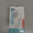 Ruidla Fabric Shaver Lint Shaver Defuzzer, Electric Lint Remover, Rechargeable Sweater Shaver with Replaceable Stainless Steel 3-Leaf Blades, Dual Protection, Removable Bin, (Micro-b Charging) (Purple)