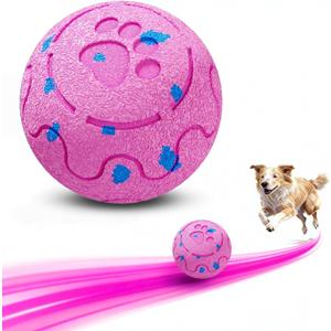Morhandisn Dog Balls: Interactive Dog Ball, Self-Moving Dog Toy with Auto-Rolling & Bouncing, E-TPU Material, IP54 Waterproof, Motion-Activated (Pink, Large)