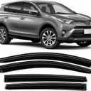 Tape-On Window Visors 4-Piece for 2013-2018 Toyota RAV4 Sun Rain Guard Shield Shade Smoke 94992
