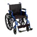 Drive Medical Blue Streak Lightweight Wheelchair, Footrests, 18" Seat
