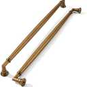 khtumeware 5 Pack 12 Inch(305mm) Antique Brass Cabinet Pulls Heavy Duty Solid Vintage Brass Cabinet Handles Kitchen Antique Bronze Cabinet Hardware for Cupboard Drawer Handles