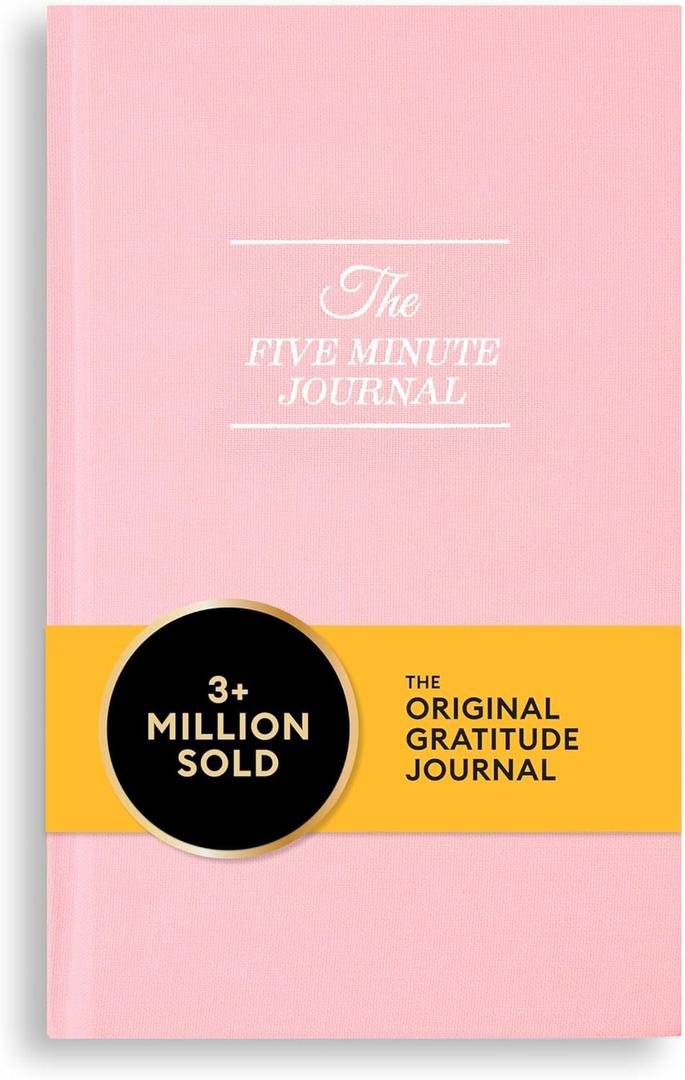 Intelligent Change: The Five Minute Journal - Daily Gratitude Journal for Happiness, Mindfulness, and Reflection - Undated Life Planner (Blush Pink)