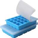 1 Tbsp & 2 Tbsp Silicone Freezer Molds - Perfect for Storing Garlic, Ginger, Pesto, Herbs,Tomato Paste, Lemon Juice,Vegetable Purees,Purees and More - Silicone Food Freezer Tray (2 Pack Blue)