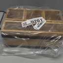 PTSTING Silverware Caddy Wood Utensil Holder Paper Plate Dispenser Silverware Utensil Caddy Cutlery Flatware Organizer Box for Spoons Forks Plates Napkins (Brown)