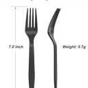 Dealusy 360 Count Extra Heavy Duty Black Plastic Forks Disposable, BPA-Free, Heat Resistant, Solid and Durable Disposable Forks Bulk, Premium Plastic Forks heavy duty for Party Supply