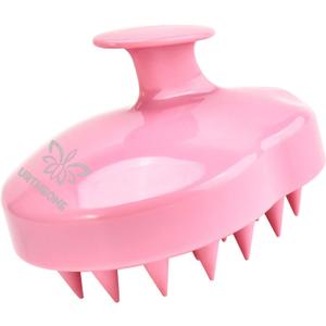 URTHEONE Soft Silicone Hair Scalp Massager Shampoo Brush for Wet Dry Oily Curly Straight Thick Thin Rough Long Short Natural Men Women Kids Pets Hair Care Tools（Pink
