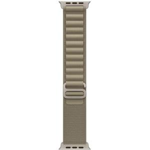 Apple Watch Band - Alpine Loop (49mm) - Olive with Rugged Titanium Finish - Small