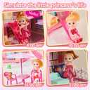 Villa Toys for Girls, 5 Stories 16 Rooms Villa Playset with Dolls, Lights, Furniture, Slide Accessories, DIY Pretend Toddlers House kit for 3 4 5 6 7 8 9 10 Year Old Kids (Pink), 30.7 X 26 X 23.8 Inches