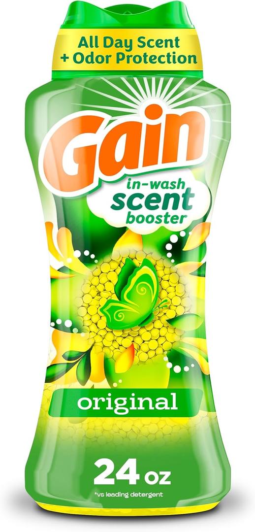 Gain In-Wash Laundry Scent Booster Beads, Original Scent, 24.0 OZ, Fresh Extender + Odor Protection (24 Ounce (Pack of 1))