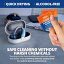 Hearing Aid Cleaning Wipes - 100 Individually Wrapped Pre-Moistened Alcohol-Free Wipes for Hearing Aids, Amplifiers, Earbuds, Audio & Electronics - Portable, Quick-Drying, Gentle, Daily Use & Travel