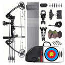 Lanneret Compound Bow and Archery Sets - Right Hand Archery Compound Bows 0-70 lbs Draw Weight Adjustable for Adults and Beginners，Hunting Bow Kit for Beginner