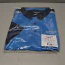 LULY YANG DSP Men's Active Polo - Short Sleeve (Blue, XXL)