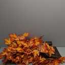 2 Pack 4FT Artificial Lighted Maple Tree, Thanksgiving Decorations for Home with Timer, 100 LED Prelit Fall Decor Maple Tree with Warm White Light for Indoor Outdoor Harvest Thanksgiving Day, Orange