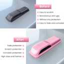 Engine Hood Hinge Cover Trim Exterior Accessories Decoration for 2018-2025 Jeep Wrangler JL JLU Sports Sahara Freedom Rubicon Unlimited Gladiator JT 2-Door & 4-Door (Pink 2PCS)