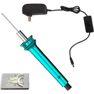 2 x Electric Hot Wire Cutter 5CM length Hot melt Pen, Hot Electric Cutter Kit, Styrofoam Hot Hot Wire Cutting Pen for Amateur DIY Heat Cutting Engraving Art Making handmade (50mm, Blue)