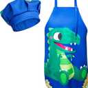 RH-2P Apron Hat Set (Dinosaur Blue and Green)