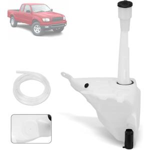8531504050 Windshield Washer Reservoir with Cap Without Sensor Hole in Bottom Compatible with Toyota Tacoma 1998-2004, Washer Tank Replaces# TO1288181 TO1288182 85315-04050
