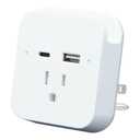 Helix Power Up Multi Port Wall Charger Dual USBC and USB a Ports with Outlet