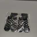 EXPAWLORER Anti Slip Dog Socks to Prevent Licking Paws, Dog Shoes for Hot Pavement, Dog Booties for Small Medium Large Senior Dogs, Traction Control Boots & Paw Protectors for Hardwood Floors (Small (4 Count), Black Grey Plaid)