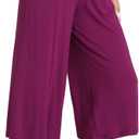 GYS Bamboo Viscose Capri Pajama Pants for Women, Wide Leg Lounge Pants | Comfy Drawstring PJ Bottoms with Pockets, Ultra-Soft, Cooling, Moisture-Wicking, Stretchy Yoga Pants (L)