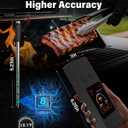 AWLKIM 8-Sensor Smart Wireless Meat Thermometer with Touchscreen Base & Built-In App Dual Probes, Bluetooth 5.3 800ft Open-Air, IP68, Type-C Digital Instant-Read for BBQ, Grill, Smoker, Rotisserie