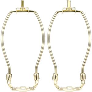 Lamp Harp Holder, 6 Inch Polished Brass Detachable Harp for Table and Floor Lamps 2 Pcs