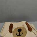 Large Dog Woven Basket with Handles - Toy Storage Bin, Baby Gift & Animal Nursery & Cute Laundry Basket, for Clothes, Towels, Toys (Dog)