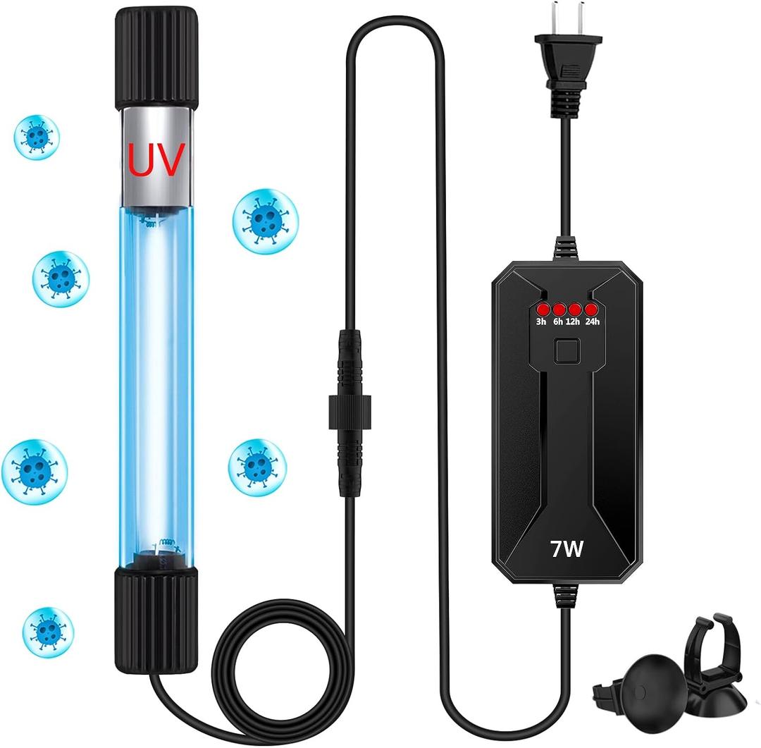 Aquarium Clean Light7W&9W&11W&13W Algae Bloom Clean Light for Fish Tank,Submersible Light with Timer,Aquarium Water Clean Green Clear Waterproof Clean Lamp for Pond,Swimming Pool