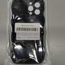 for iPhone 16 Pro Max Cute Case, Simple Wave Frame Curly Shape Shockproof Protective Cover with Stand, Black Luxury Bumper Love Heart Holder Kickstand Soft Silicone Phone Case for Women Girls