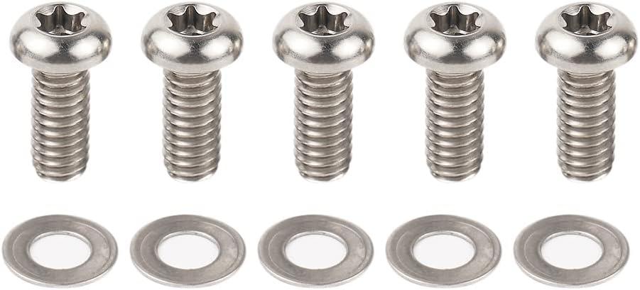 NICECNC 5pcs Titanium Alloy Derby Cover Screws Compatible with Harley CVO Road Glide/Street Glide,Fat Bob/Fat Boy,Road Glide/Road King,Softail Slim/Deluxe,Heritage Classic/Softail Classic,See FIT!
