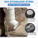 PATIKIL Gutter Guard Filter 3.9"-3.4", PVC Termination Cap Mesh Screen Roof Vent Cover Stainless Steel Conical Exhaust Pipe Cover Downspout Guard Filter Strainer for Downspout