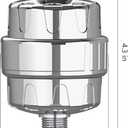 20-Stage Shower Head Filter for Hard Water, with 2 Replaceable Filter Cartridges, High Output Shower Water Filter for Removing Chlorine and fluoride,Chrome