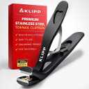 Toenail Clippers for Thick Toenails KLIPP 15 mm Wide Jaw Thick Fingernail and Toenail Cutter with Curved Stainless-Steel Blades for Seniors (Angled Wide Opening)