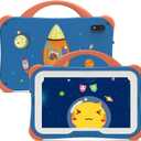 weelikeit Kids Tablet, Android 14 Tablet for Kids, 7 inch with Case, 8GB (4+4), and 64GB (Expandable up to 512GB) for Toddler Children, Parental Control, Dual Camera, WiFi, Gift, for Ages 3-14 (Blue)