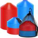 Hanaive 100 Pieces Mini Soccer Cones for Sport Drills 5 Inch Agility Disc Cones with Accessories for Kids Football Training
