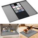 URMONA Waterproof Silicone Under Sink Mat 25'' x 22'' Shelf Liner for Kitchen and Bathroom, Cabinet and Counter Protector, Storage and Organizers, Litter Mat, Pet Cat Puppy Essentials(Beige)