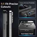 Innaght Magnetic for iPhone 15 Pro Case with Stand,Compatible with MagSafe,Rugged,Heavy Duty,Protective case Kickstand,[Built-in Invisible Stand],Black