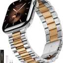 SUNFWR Compatible with Apple Watch Band 44mm 45mm 42mm 46mm 49mm for Men Women, Stainless Steel Metal iWatch Band for Apple Watch Series 11/10/9/8/7/6/5/4/3/2/1/SE/SE2/SE3 Ultra3/2/1  