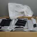 Tall Metal Planter 26" H - 2 Pack, Tall Planters with Removable Insert Shelve & Saucer Trays, Metal Outdoor Planters for Porch, Garden, Patio, Yard(Black)