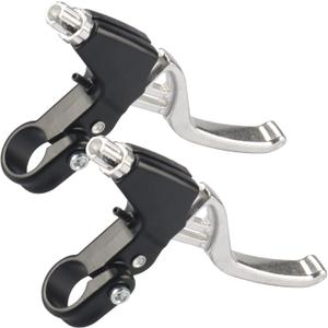 Gashwer Universal 2.2cm Bike Brake Levers Aluminum Alloy V-Brake Handlebar Bicycle Brake Handle for Most Bicycle, Mountain Bike, Road Bike 1 Pair (Silver)