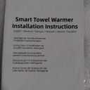 Rotating Towel Warmer Rack Black-VOKIM Wall Mounted Electric Towel Warmer