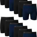 Hanes mens Underwear Boxer Briefs Pack, Cool & Breathable Cotton Moisture-wicking Underwear for Men, No Ride Up M
