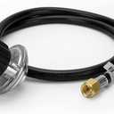 Stanbroil 4FT QCC1 Vertical Low Pressure Propane Hose and Regulator for LP Gas Grill, Heater and Fire Pit, 3/8" Female Flare x ACME Nut