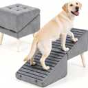 Dog Ramp Ottoman with Storage for Small Dogs,Dog Stairs for Couch