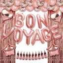 Bon Voyage Party Supplies - Balloons, Banner, Farewell Decorations for Coworker Going Away Party - 'We Will Miss You' Decor