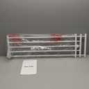 Malier Indoor Dog Gate with Door, 34-55" Extra Wide Full Metal Pet Gate Short Dog Gate for Stairs, Pressure Mount 10'' Tall Small Puppy Low Gate Easy Step Over for Doorways (White)